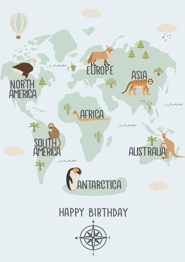 Explorer Birthday Card created by Boris and the Bean