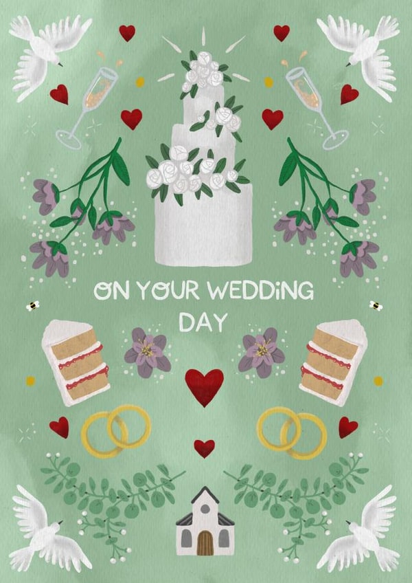 Doves away on your wedding day! created by Art by Reebee