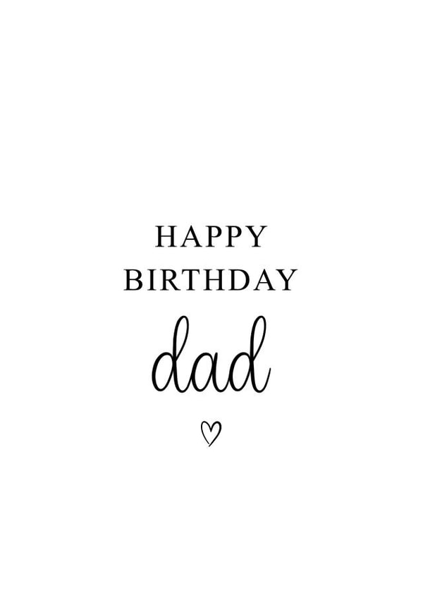 Happy Birthday Dad Card created by Kalm Lettering