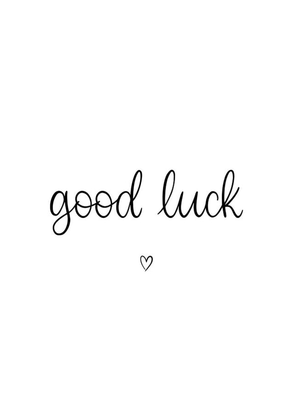 Good Luck Card created by Kalm Lettering