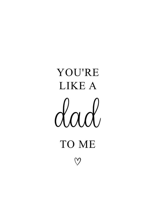 Like A Dad To Me Card created by Kalm Lettering