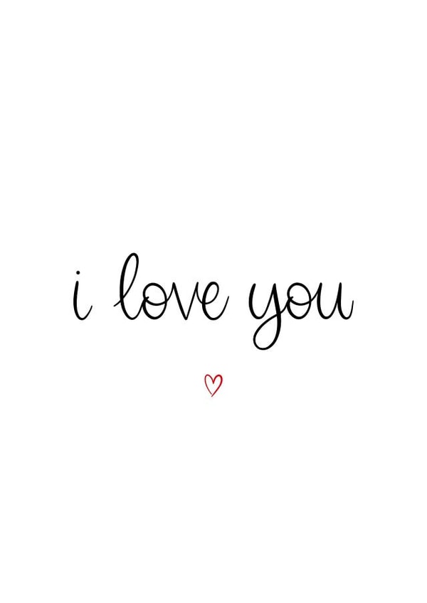 I Love You Card created by Kalm Lettering
