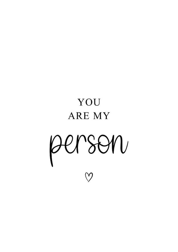 You Are My Person Card created by Kalm Lettering