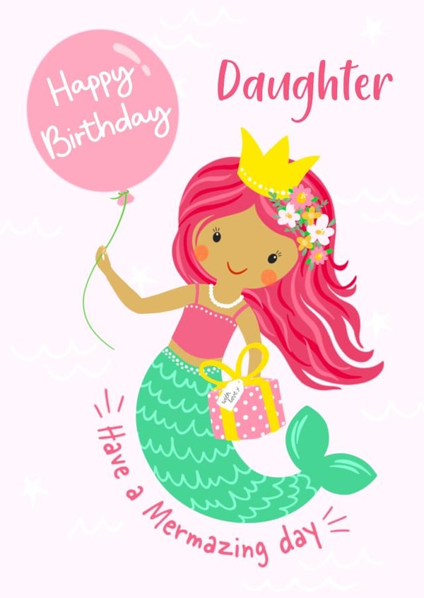 Mermaid Happy Birthday Daughter Card created by Helen Thompson