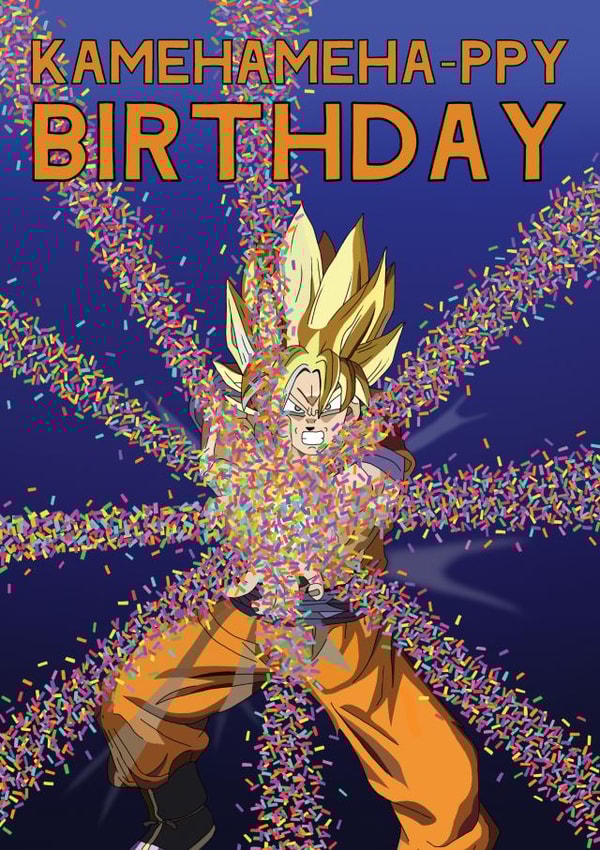 Dragonball SSJ Goku Birthday Card created by Italiceize Designs