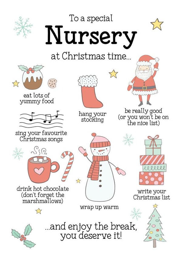 To a special nursery at Christmas time created by L M Designs and Prints