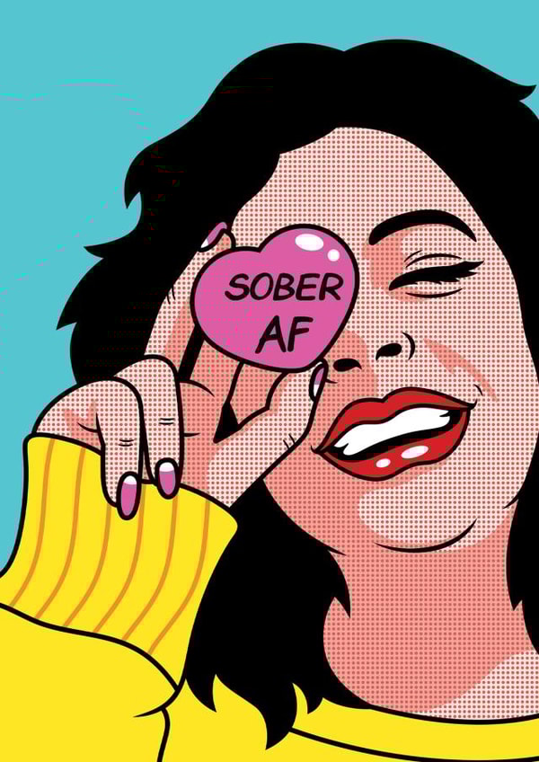 Sober AF created by Wobbly Halo