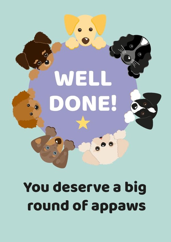 Well Done! Dogs card created by Rulu