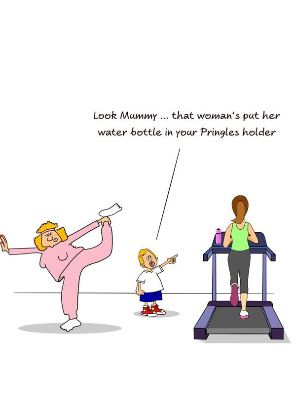 Funny Birthday Card for Mum, Wife or Female Friend - Gym Exercise created by Swizzoo