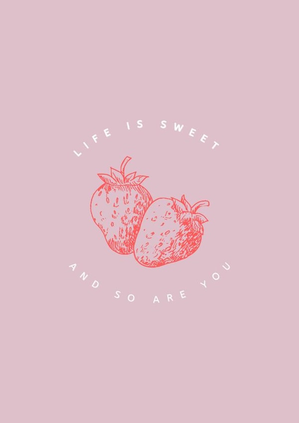 LIFE IS SWEET CARD created by Alex Rooke