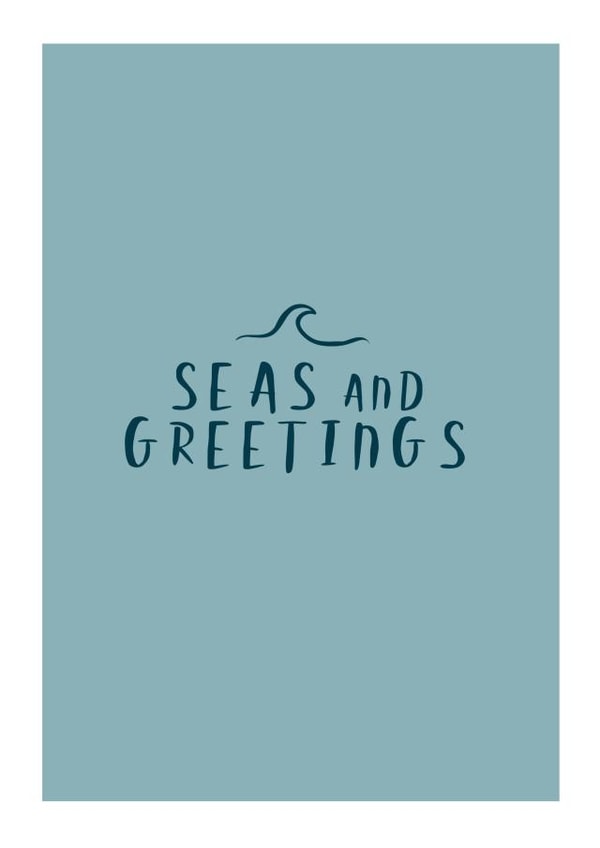 Seas And Greetings Sea Lover Wild Cold Water Swimmer Card created by Lu Cornish