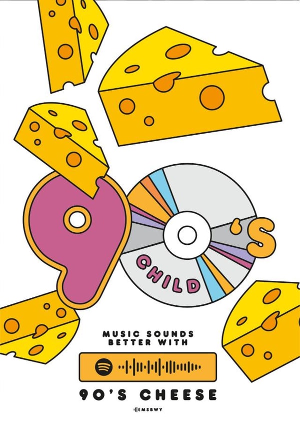 90's Child Scannable Spotify Code Birthday Card created by Music Sounds Better With You