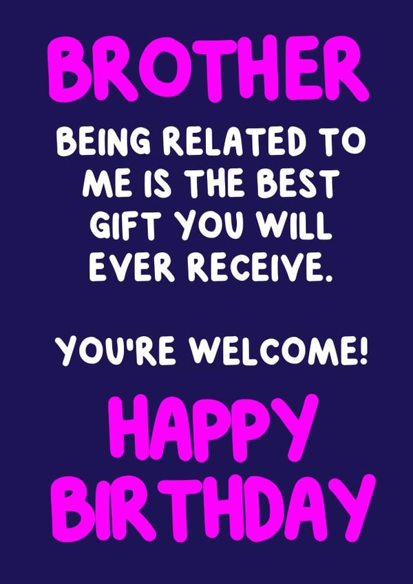 A birthday reminder for your Brother created by @MarcoLooks