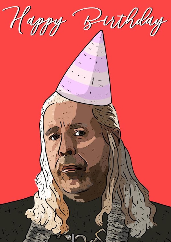 Happy Birthday Card - House Of The Dragon - Targaryen created by Helen Giddings