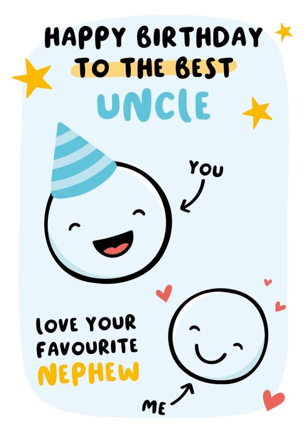 Best Uncle Birthday Card - From Nephew created by Macie Dot Doodles