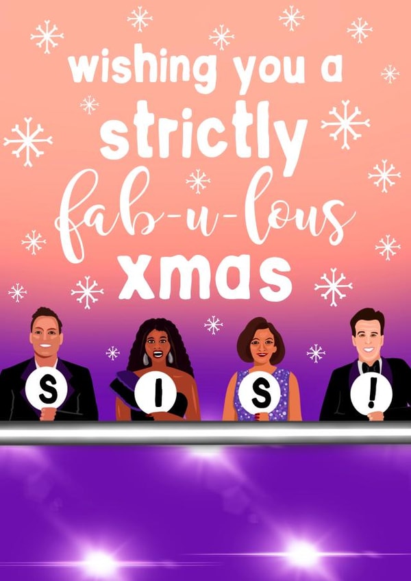 Funny Strictly Come Dancing Christmas a card for Sister created by Running with Scissors