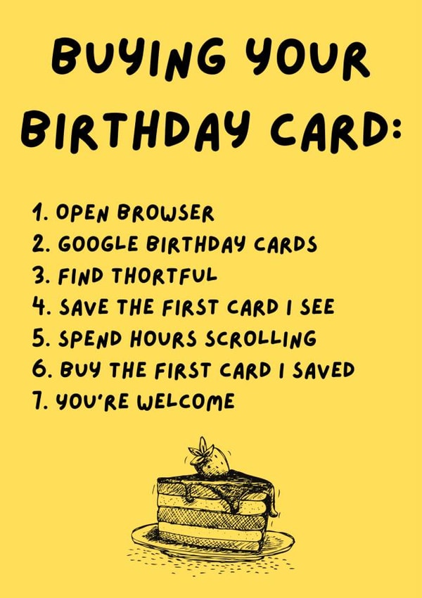 Guide to birthday card shopping created by Cardsfrommymind