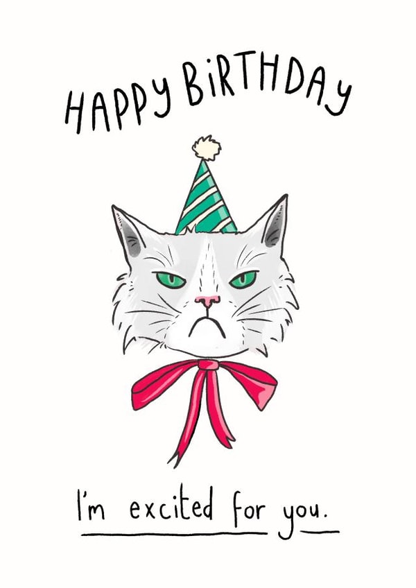 Happy Birthday Grumpy Cat Card created by Big Pencil Prints