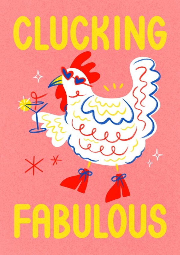 Clucking Fabulous Friendship Card created by Angharad Ffion Design 