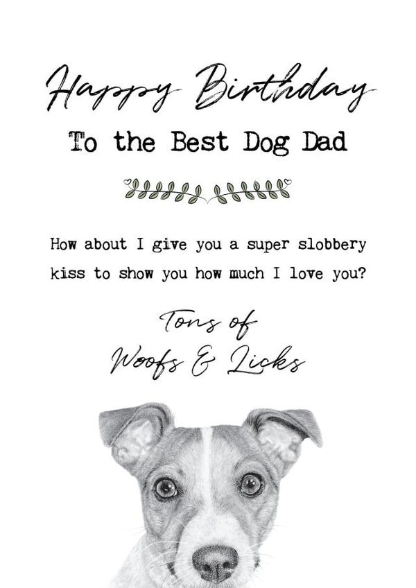 Jack Russell Dog Dad Birthday Card created by Coulson Macleod