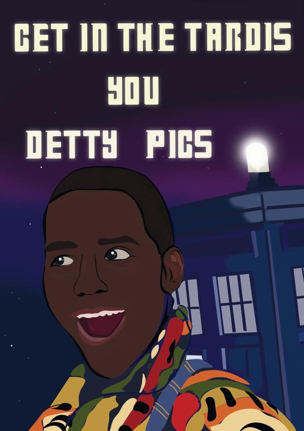 Funny birthday card for Doctor who lovers created by Pip Page