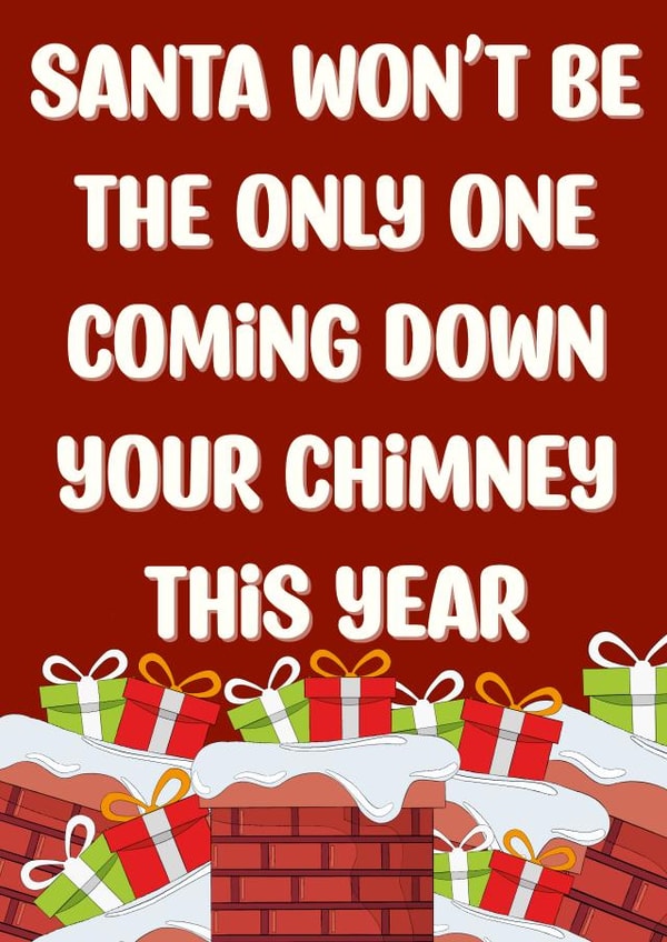 Funny merry Christmas card for partner - Santa clause created by Digitart