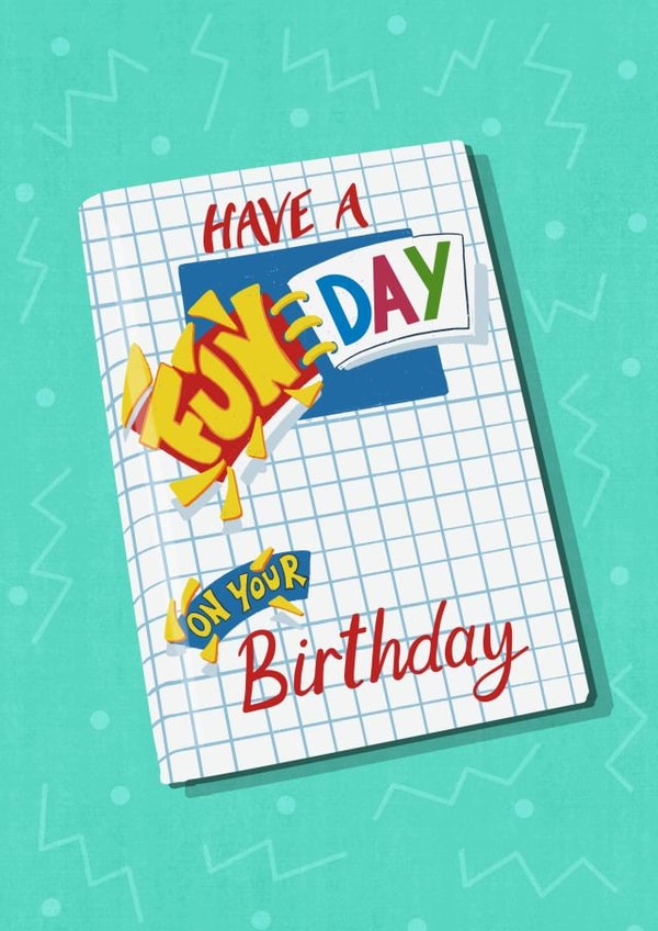 Fun Fax Birthday Card created by Knee Deep In the 90s