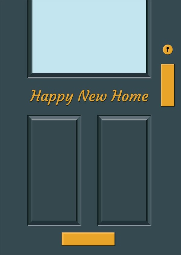 Classic new home card - Front Door Illustration - Happy New Home created by Bex Rocks