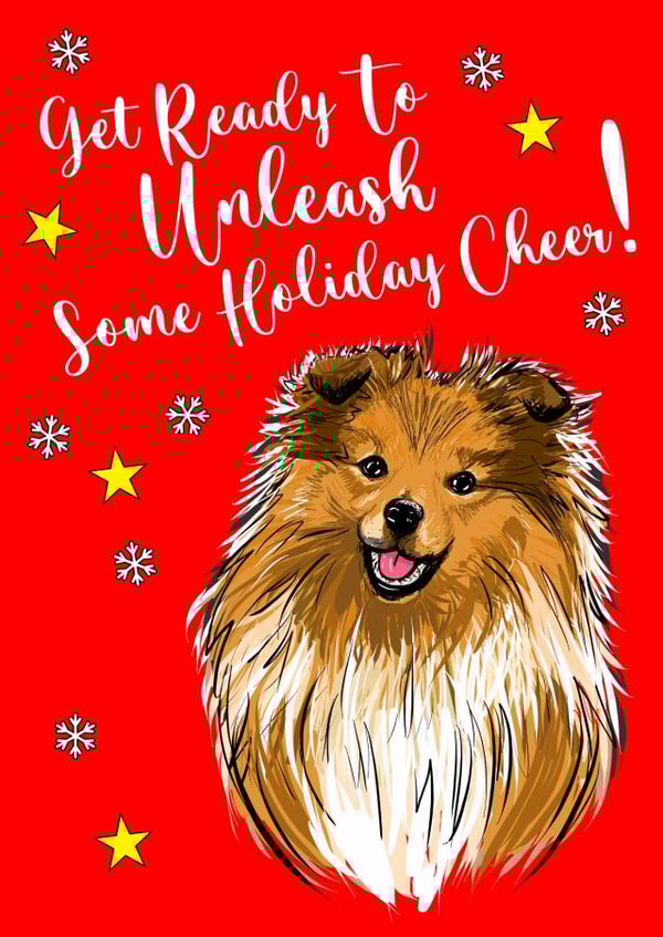 Holiday Cheer Christmas Card - Get ready to Unleash created by Pucci Illustrations