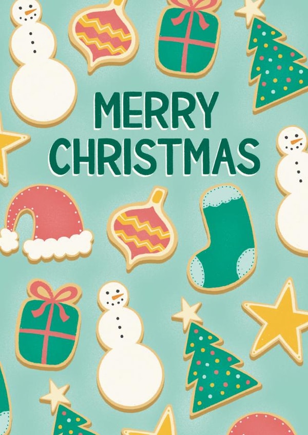 Cute Christmas Card - Festive Baking – Christmas Biscuits created by Chloe Tyler
