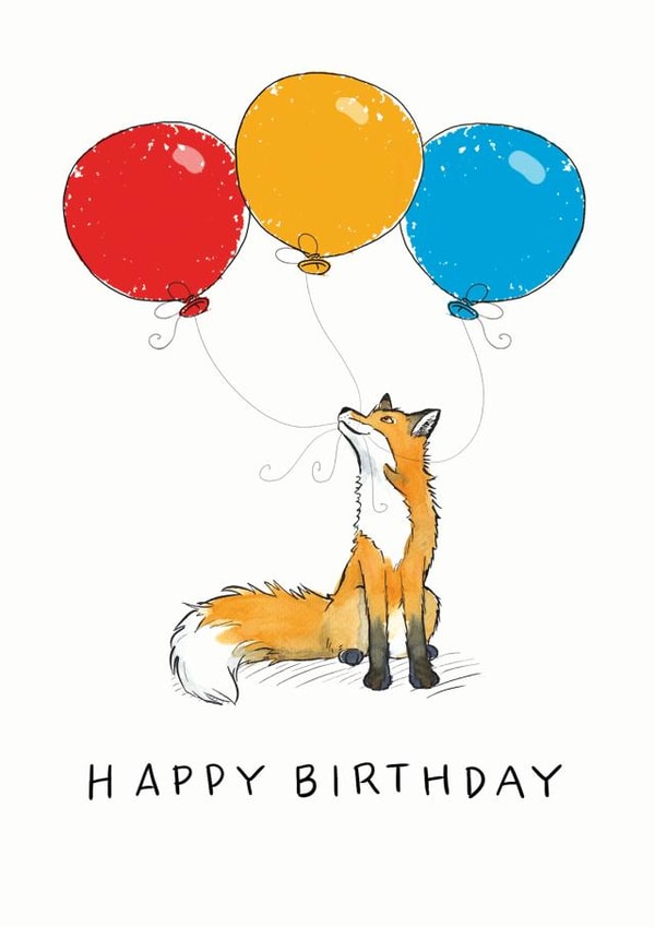 Cute Birthday card for the fox lover in your life created by Have a Gander