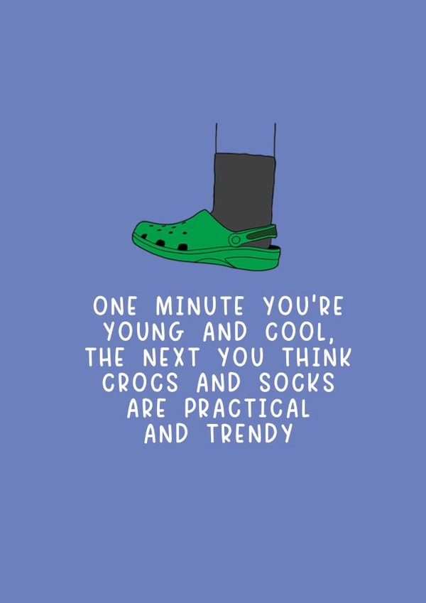 Funny Crocs Birthday Card created by For Cards Sake 