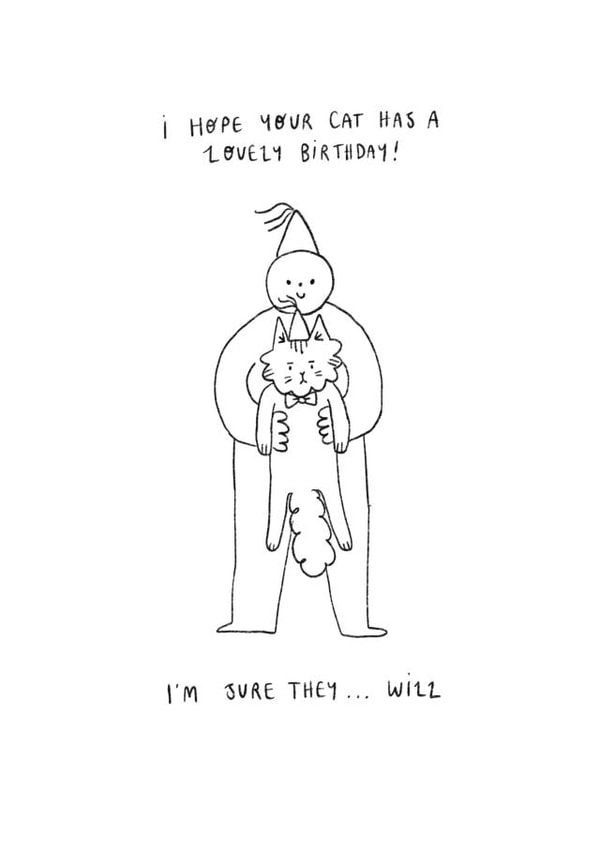 Funny Cat Birthday Card - Cat Card created by Yi-Yee Studios