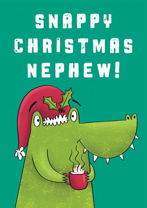 Nephew Crocodile Christmas Card created by Hannah Jayne Lewin