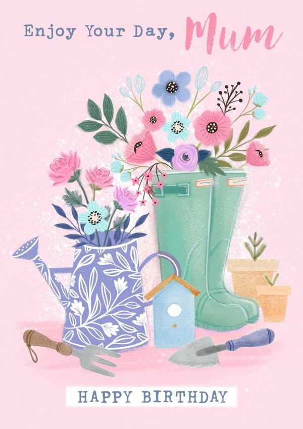 Birthday - For Mum - pretty - Flowers - Gardening created by Dalia Clark Design