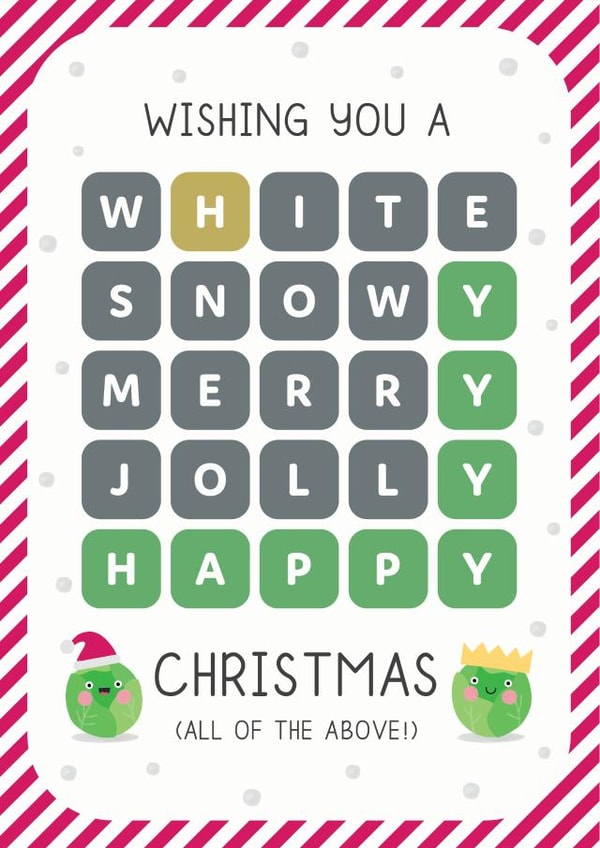 Fun 'Happy Christmas' Card for a Wordle Fan created by Design By Day