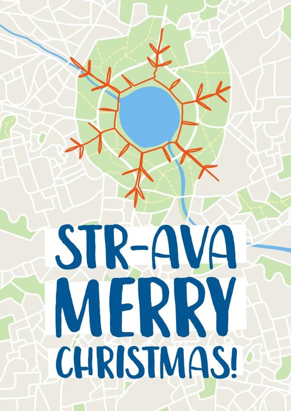 Funny Strava Christmas Card for Runner or Cyclist created by The Cake Thief