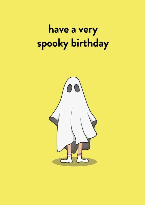 Cute halloween birthday card for friends or loved ones who love it! Ghost fans created by Extra Vector