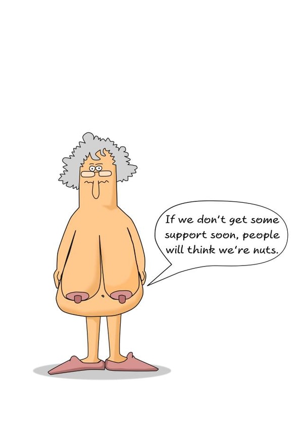 Funny Birthday Card - Rude, Adult and Naughty Cartoon by Swizzoo - We're Nuts created by Swizzoo