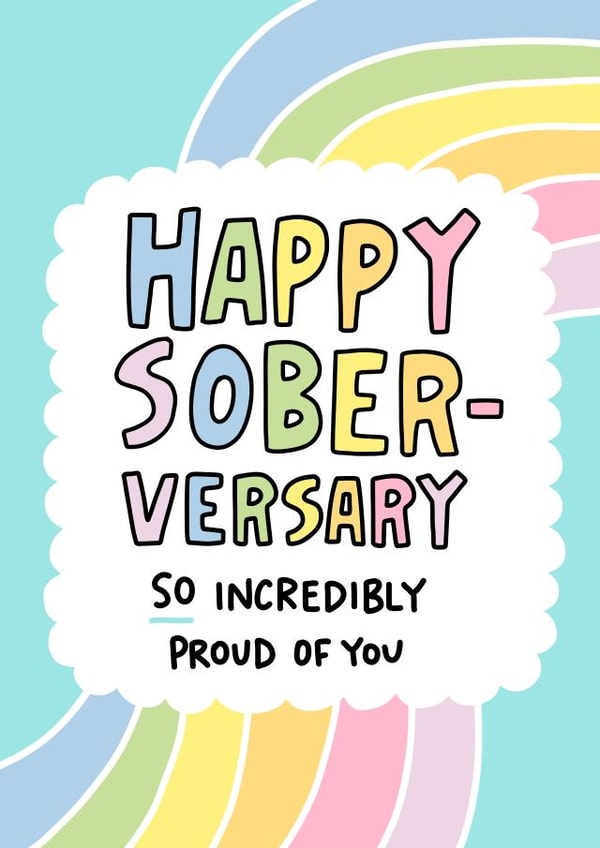 Happy Soberversary - Congratulations Card for Sober Friend in Recovery created by Angela Chick