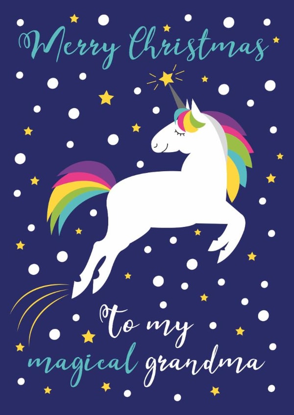 Christmas card for a magical grandma created by One Day in May Design