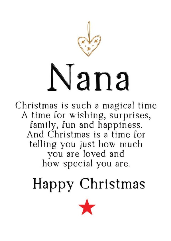 Happy Christmas to a special Nana who is loved so much created by Word Up Creative
