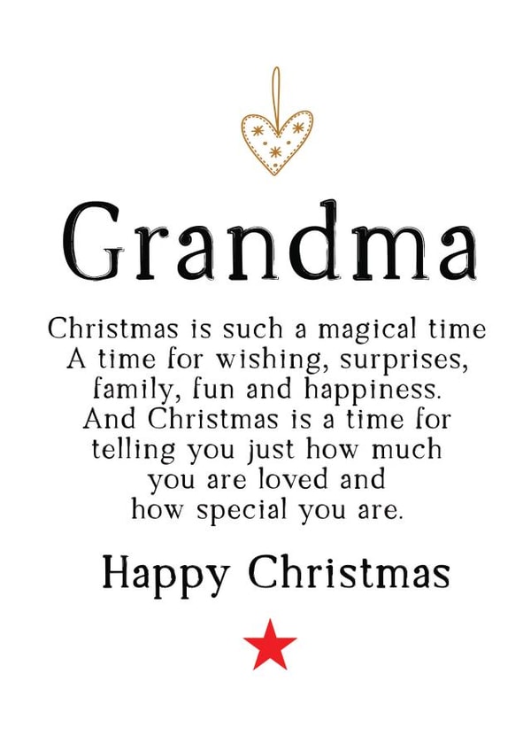 Happy Christmas to a special Grandma who is loved so much created by Word Up Creative