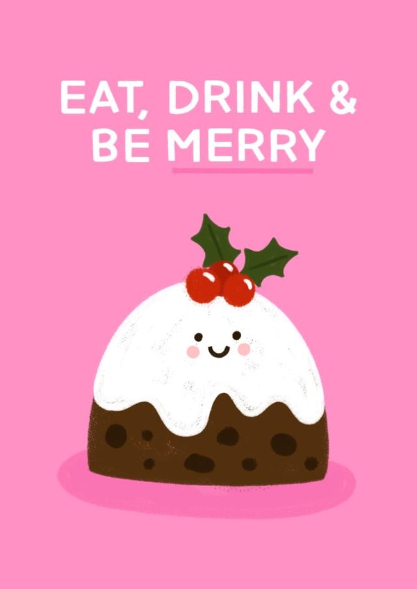 Cute Pudding Christmas Card created by ItsJessica