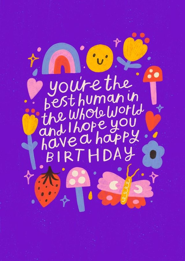 Cute Purple Birthday Card created by Nikki Miles