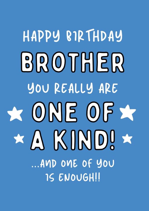 Funny Brother Card - Happy Birthday Brother created by Gobbygifts