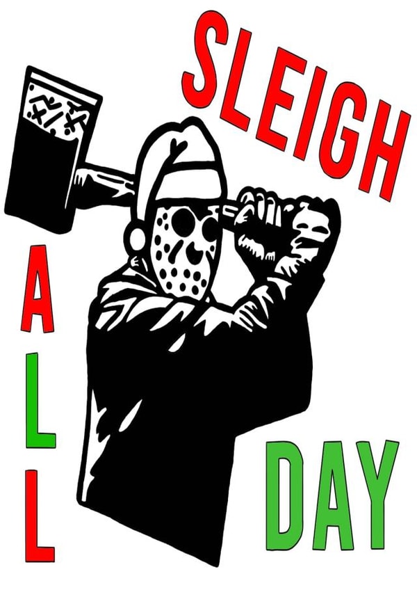 Alternative Christmas Card - Jason - Sleigh All Day created by Sister Resin Crafts designs