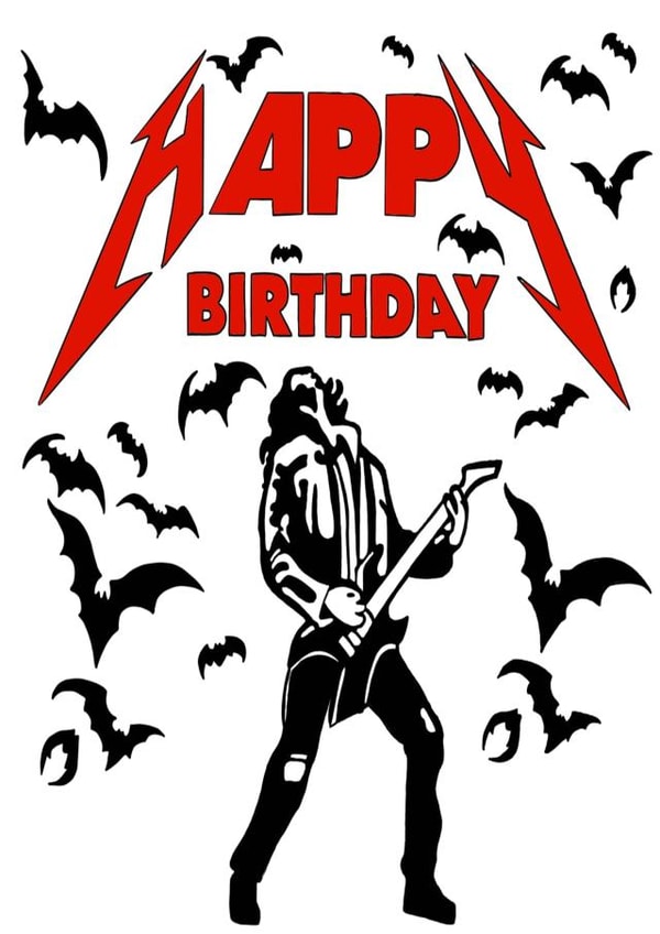 Alternative Birthday Card - Eddie Munson created by Sister Resin Crafts designs 