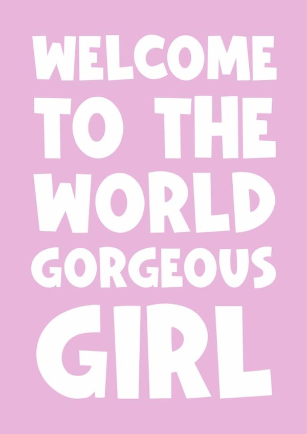 Cute baby girl greeting card new baby congratulations congrats little girl created by Naomi Park