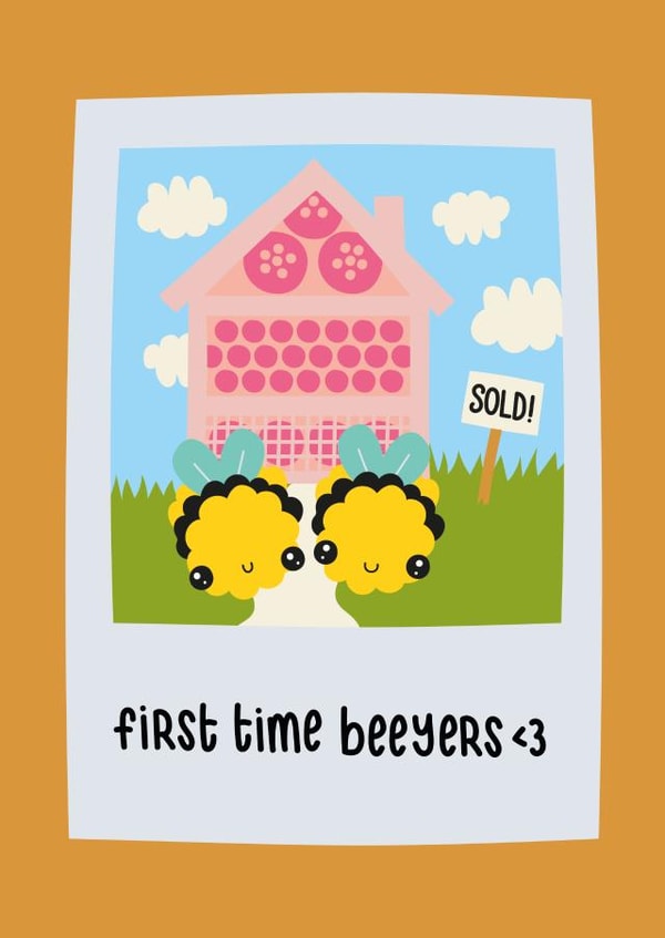 Cute New Home Card | First time buyers | Moving out | Property | Congratulations created by Dame's Brain